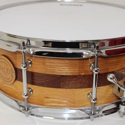 Holloman Custom Drums 5x14" Ash/Mahogany - Hand rubbed urethane over danish oil image 2