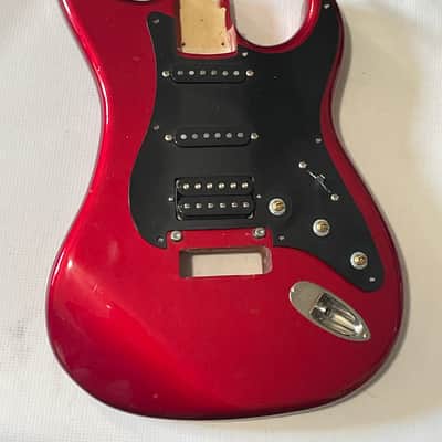 1983-84 Japan ESP Kramer Pacer Deluxe Globe Series Candy Apple Red Semi Loaded Guitar Body Floyd Ready image 3