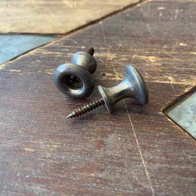 Real Life Relics Kluson Aged Nickel California Strap Buttons (Set of 2)    [R2]
