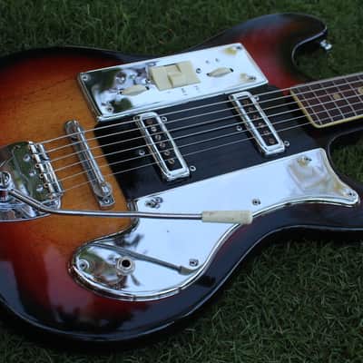 RARE Vintage 1964 Teisco Del Rey VN-2 Baritone Electric Guitar MIJ made in Japan All Original! image 15