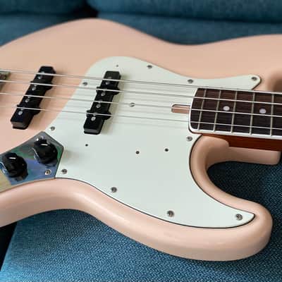 Modern Vintage 60s vintage 4 string Jazz bass Shell Pink Finish image 4
