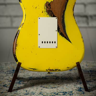 Fender Custom Shop 1957 Heavy Relic HSS Stratocaster - Graffiti Yellow/Black image 24
