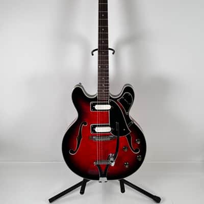 Univox ES-335 Style Red Sunburst 60s-70s w/ Hard Case image 7
