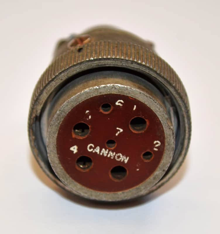 Cannon Seven Pin Female Cable Mount Microphone (?) Connector Type SK-M7-21C-1/2 image 1