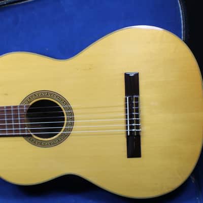A Crestwood Solid Wood Classical Guitar in it's Original Case with Rosewood Back & Sides Solid Wood   12 G image 2