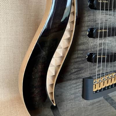 Wreck Guitars Blue Morpho Classic 2020 Trans Black Top Finish in High Gloss image 3