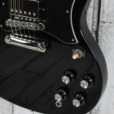 Epiphone SG Standard Solid Body Electric Guitar Ebony Finish with Gig Bag image 5