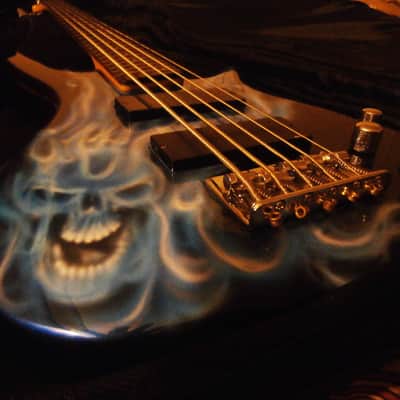 One of a Kind Custom Airbrushed Korean Ibanez SR305DX 5 string Upgraded pots W/ Free Deluxe Gigbag image 2