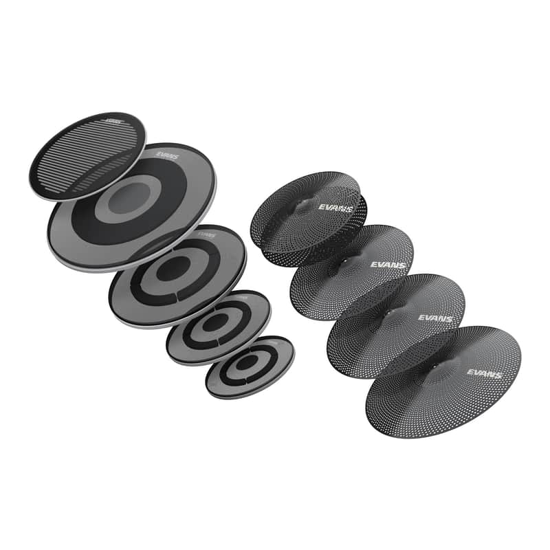 Evans ECPPB-DB1-R dB One Low Volume 10/12/14/16/22" Drum Head & 14/16/18/20" Cymbal Pack image 1