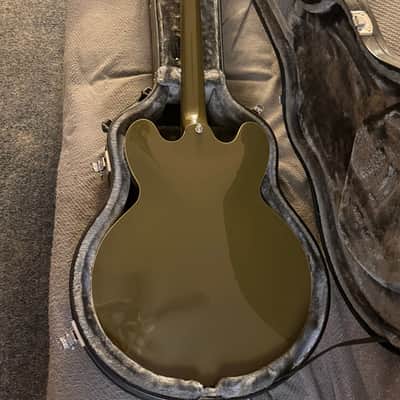 Epiphone ES-335 "Inspired by Gibson" - Olive Drab with hardshell case image 6