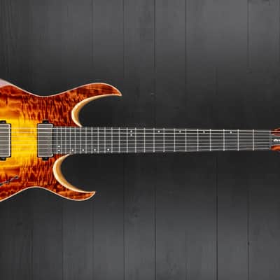 Mayones Duvell 7 Elite Curly Poplar - Lava Burst image 4