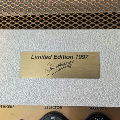 1997 Marshall 1987x Limited Edition 35th Anniversary Master volume added- White and Gold image 6
