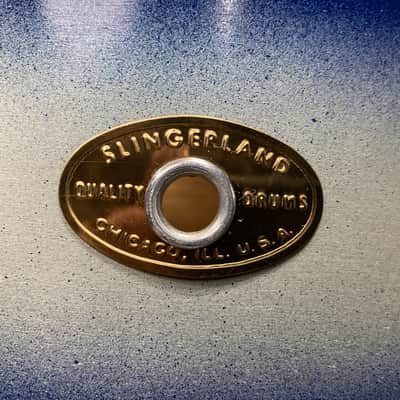 Slingerland - 7x14" No. 157 Snare Drum 1950's - Blue Duco, 8 Lugs, 3-Point, Calf Head (JL Sling #59) image 2