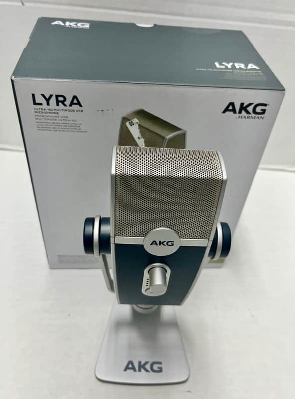 AKG Lyra Multipattern USB Condenser Microphone 2019 - 2020 - Dark Blue / Silver image 1