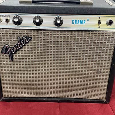 Fender Champ Tube Guitar Combo Amp 1976 - Silverface with Cover image 2