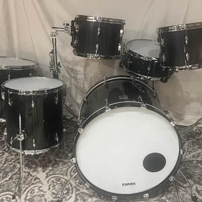 Custom Magnus Opus Drums 2026 - Midnight blue/black carbon fiber shells image 12