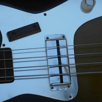 Very Cool Vintage Zim Gar EB1 Bass Guitar 1960s Sunburst Japan Teisco image 12