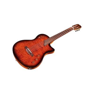 Cordoba Stage Nylon 6-String Electric Guitar with Gig Bag (Edge Burst) image 6
