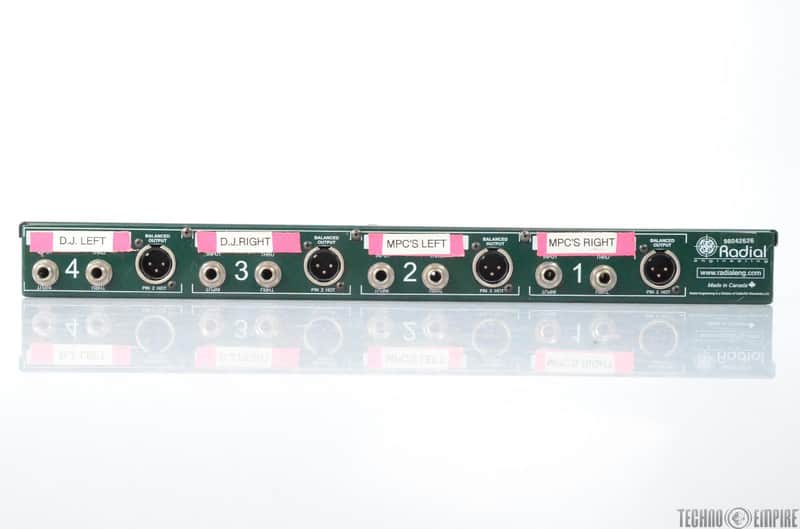 Radial JD4 Quad Direct DI Box & 18' 4ch XLR Snake Owned by Linkin