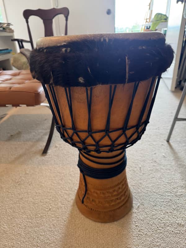 African Djembe Drum - 25” - Handcrafted image 1