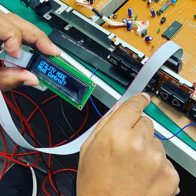 Yamaha TX-81Z Replacement OLED Display *Blue* image 3