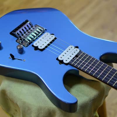 Jackson MJ Series Dinky DKR Ice Blue Metallic Electric Guitar & Case B Stock image 3