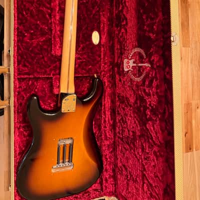 Fender 60th Anniversary Commemorative American Standard Stratocaster with Gold Hardware, Maple Fretboard 2014 - 2-Color Sunburst image 6