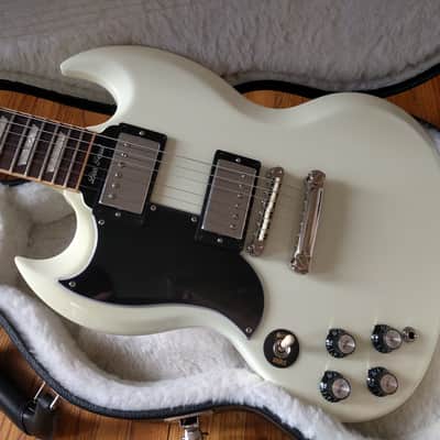 Gibson SG Standard-Lefty Left Hand w/ Historic Upgrades 61'-Ultra Rare MINT 2012-White image 7