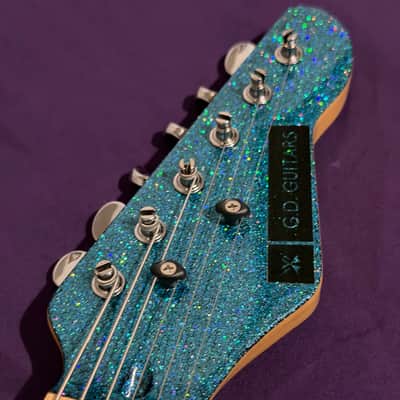 GD Guitars 2026 Super S – Aqua Teal Metallic Sparkle | GD Pickups Gamsbucker Equipped | Stainless Steel Frets | Hardshell Case | Single Humbucker image 3