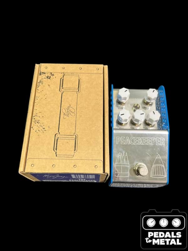 ThorpyFX Peacekeeper V1 Low-Gain Overdrive 2010s - Silver/Blue/White - X21850 image 1