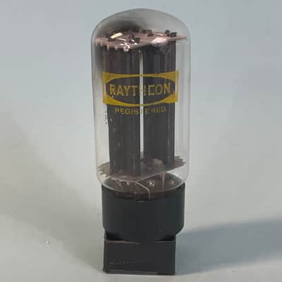 1960s Raytheon 5U4GB Vintage Black Plate Side Getter Rectifier Tube! T288 image 2