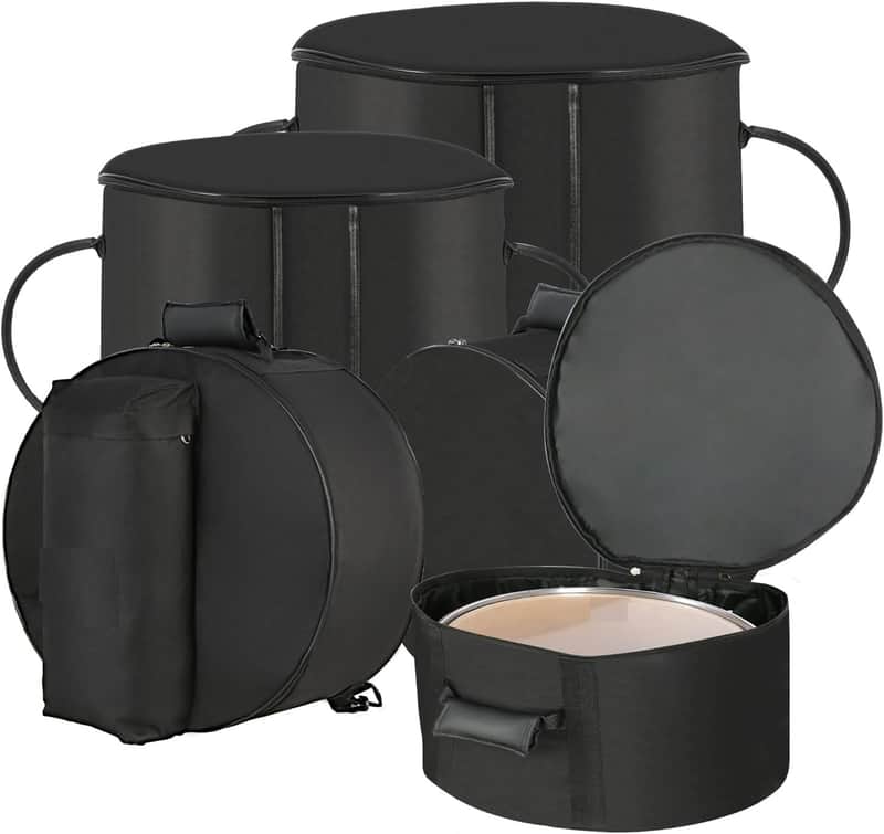 5-Piece Drum Bag Set for 14" Snare, 12" Tom, 13" Tom, 16" Floor Tom, 22" Bass Drum, Drum Cases with Carry Handles, Lightweight Drum Set Bags for Travel & Storage(5 Pieces) image 1