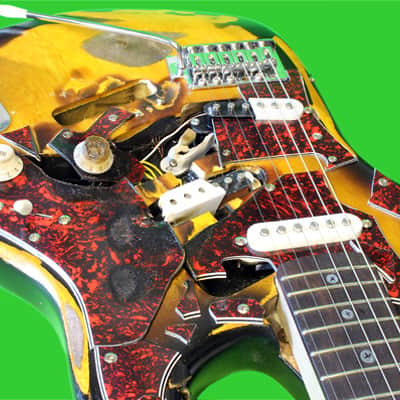 End of the Road Brown Sunburst - looks smashed but plays perfectly image 1