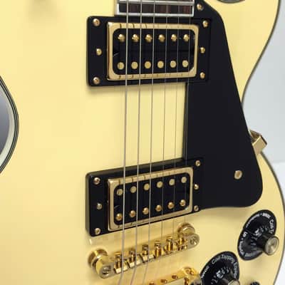 Epiphone Les Paul Custom Blackback Ltd Ed Electric Guitar - Antique Ivory image 3