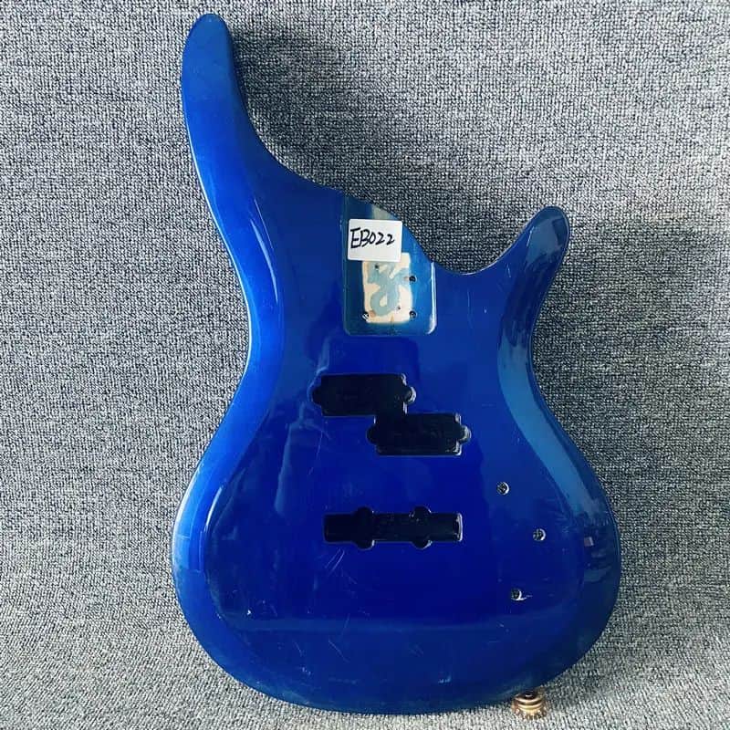 Gloss Blue 4 String Bass Basswood Body image 1