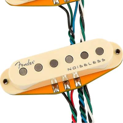 Fender Gen 4 Noiseless Stratocaster Single Coil Pickup Set, Parchment image 1
