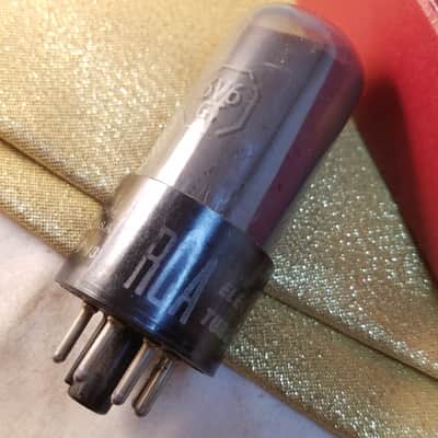 RCA 6V6GT tNOS AT1000 TESTED Vacuum Tube greyglass black plate Beam Power 6V6 1945-1958 image 1