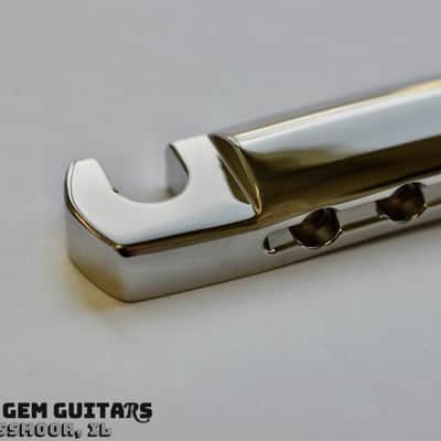 New! Gibson OEM Stoptail Tailpiece with Studs Nickel Finish fits Les Paul Standard, ES-335, SG Standard Stop Tail image 3