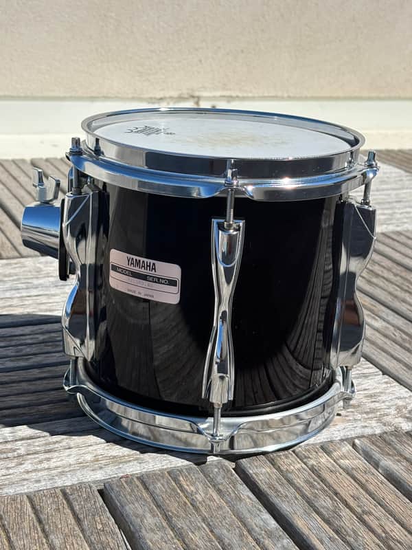 Yamaha 9000 Recording Custom 8"×8" Tom – Made in Japan – Original Piano Black image 1