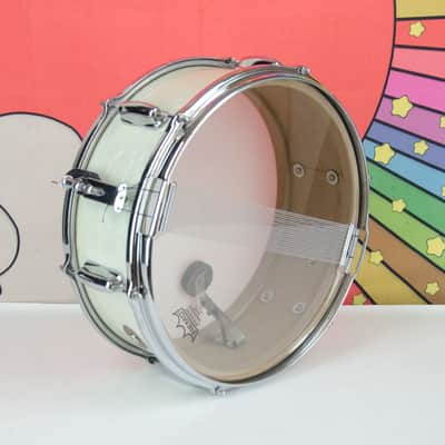 Used Slingerland Student Model Snare Drum - White Marine Pearl 6 lug image 6