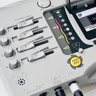 Serviced Fostex X-14 1990s 4-track cassette recorder with original box, manual, and vintage tape image 8