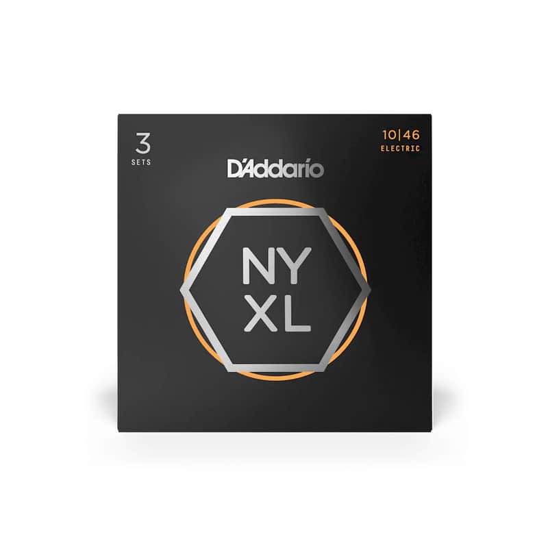 D'Addario NYXL1046-3P Nickel Wound Regular Light Guitar Strings 10-46, 3-Pack image 1