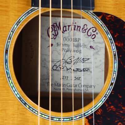 2003 Martin 000JBP Pollywog Acoustic Guitar - Jimmy Buffett Signed Model - Mahogany/Spruce 000-18 image 25