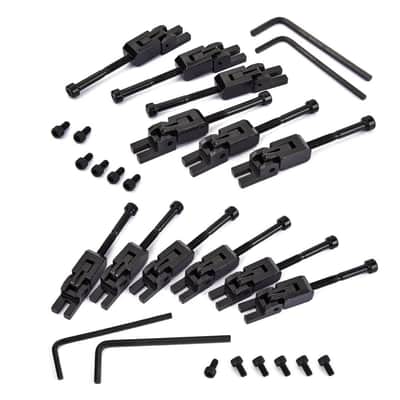 Floyd Rose Tremolo Bridge Saddle Set Black Zinc Alloy Replacement Saddles w/ Screws & Wrenches image 2