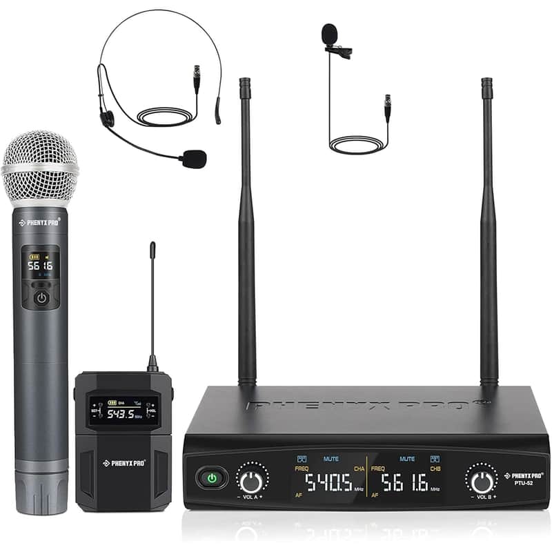 2025 Phenyx Pro Wireless Microphone System, Metal Wireless Mic...