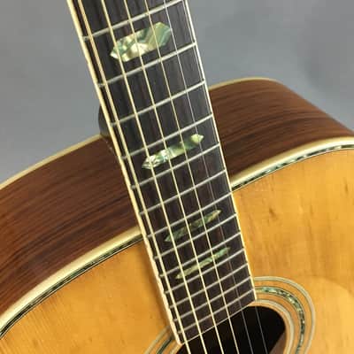 Vintage MIJ Canyon T40 Dreadnought Acoustic Guitar 1970s Natural Solid Spruce Top Martin D40 Style Axe image 14