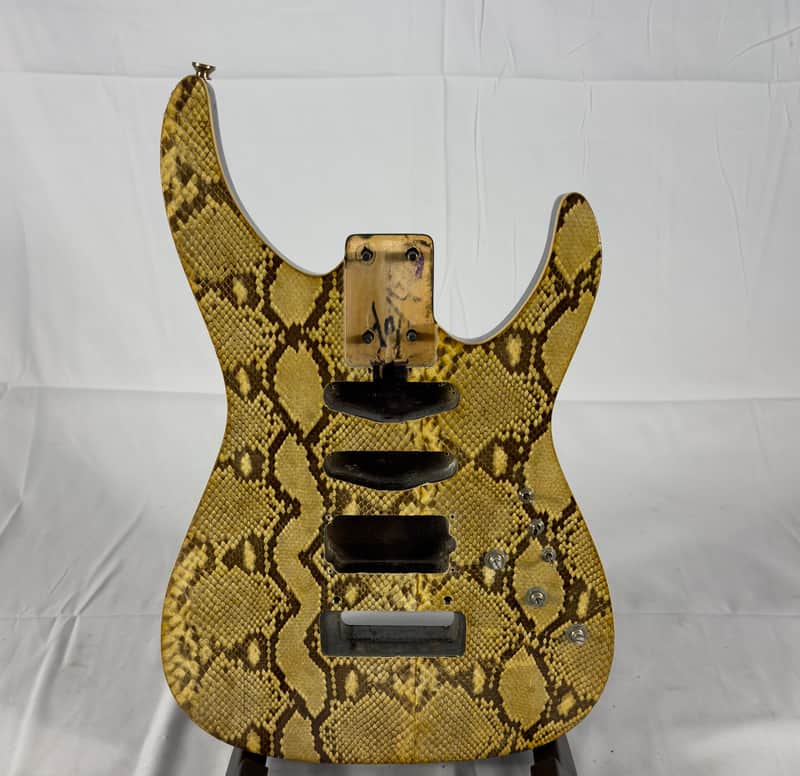 Unbranded Super Strat Style Electric Guitar Body HSS - Custom Snake Skin Finish image 1
