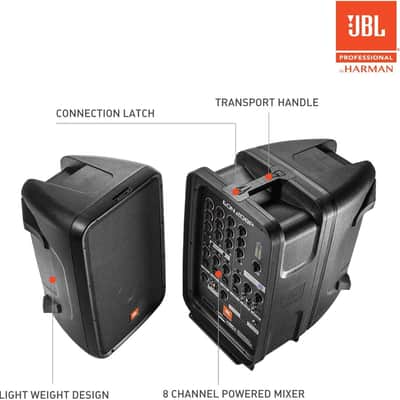 JBL Professional EON208P Portable All-in-One 2-way PA System with 8-Channel Mixer and Bluetooth image 5