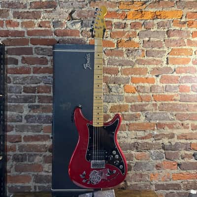 Fender Lead I Electric Guitar w/ OHSC, Candy & Art by John Moisan (1980s - Red) image 3