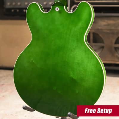 Gibson ES-335 Semi-Hollow Electric Guitar - Spearmint with Hardshell Case image 2
